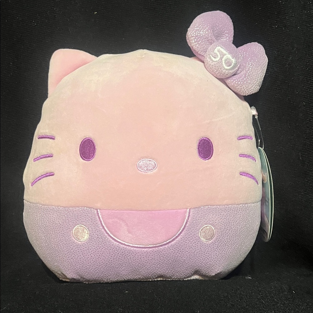 Cute Hello Kitty 50th Anniversary Pink Lavender Cat Plush
